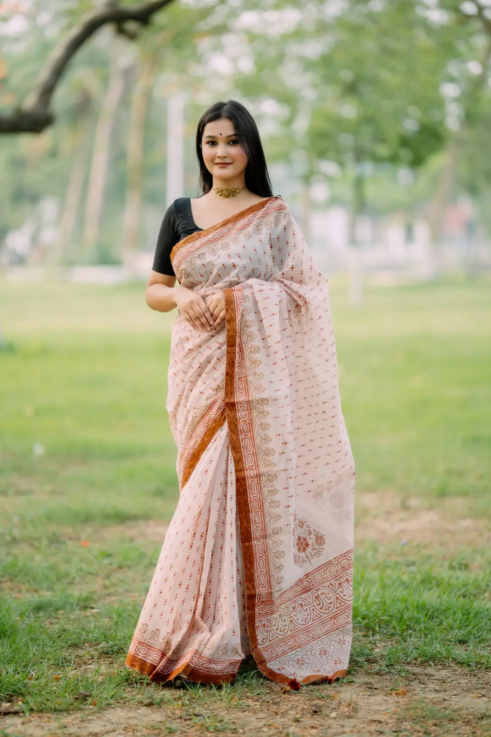 cotton haf silk saree