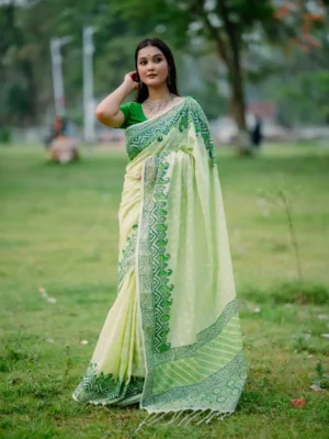 Cotton Haf silk Saree D-19