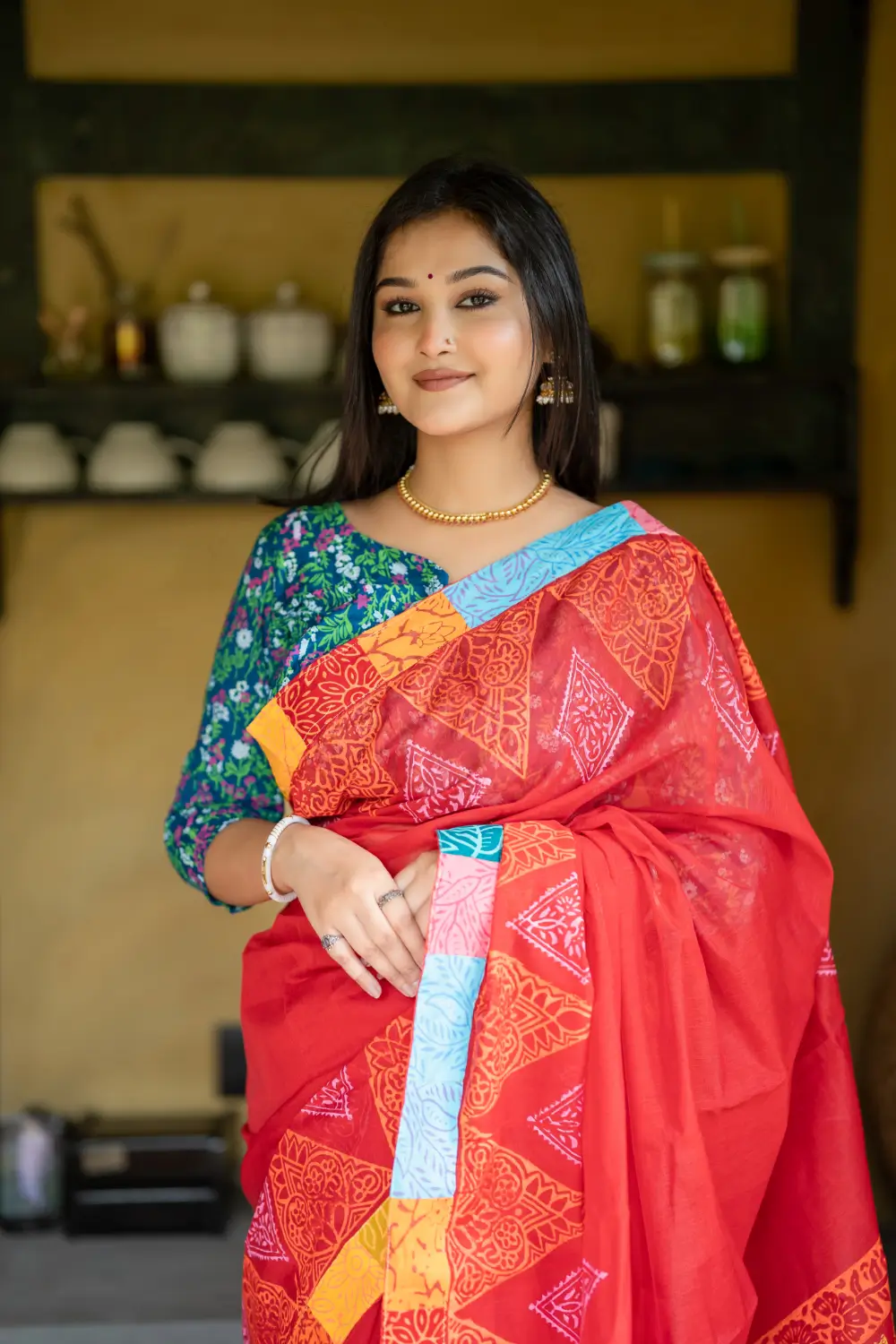 Cotton Haf silk Saree D-20