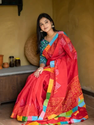 Cotton Haf silk Saree D-20