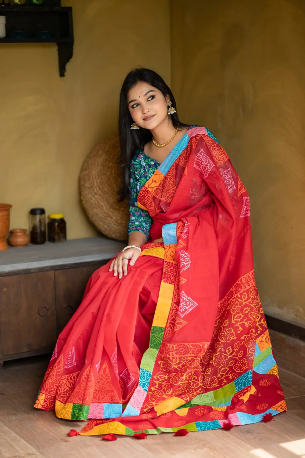 Cotton Haf silk Saree D-20