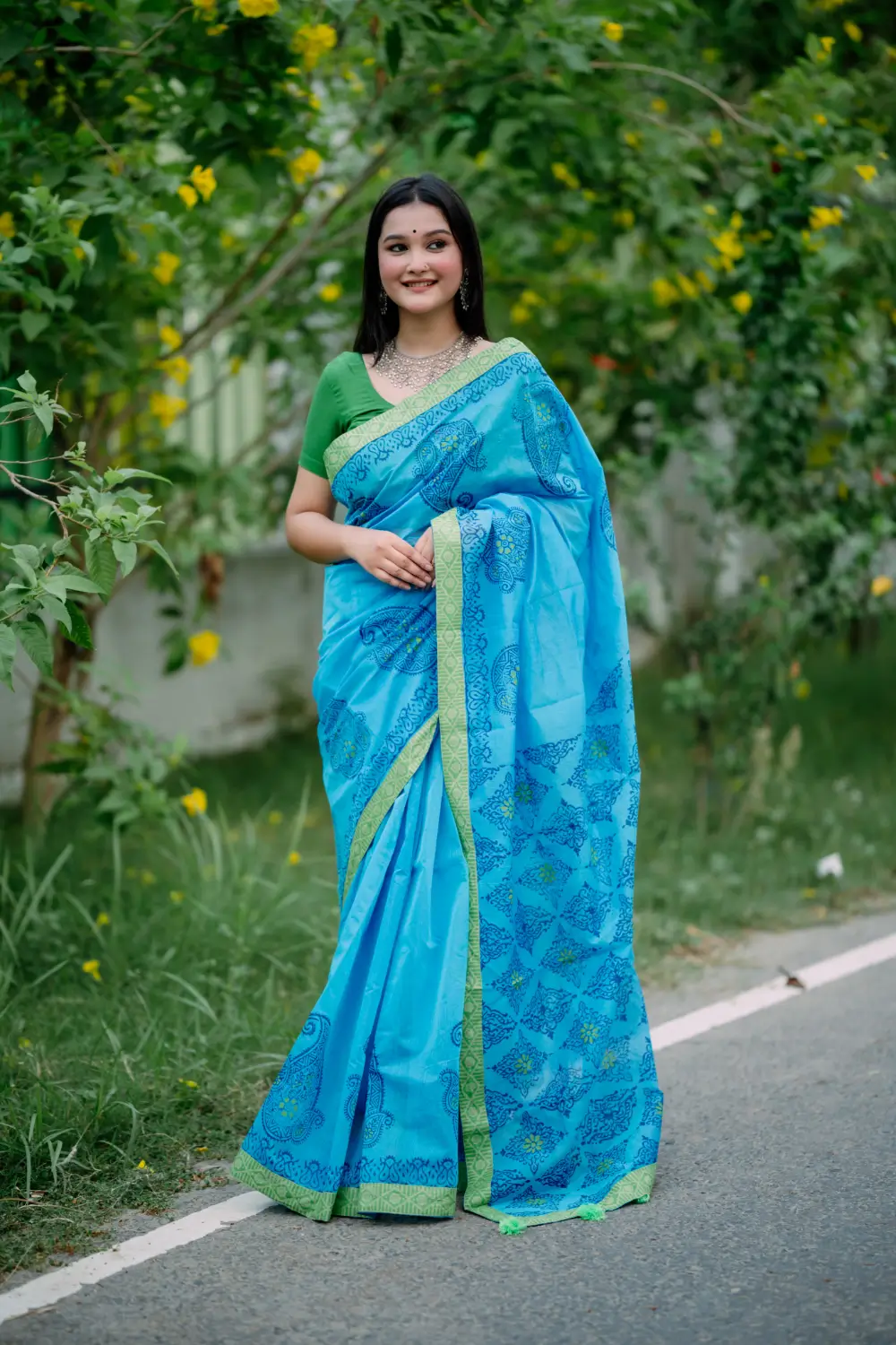 Cotton Haf silk Saree D-22