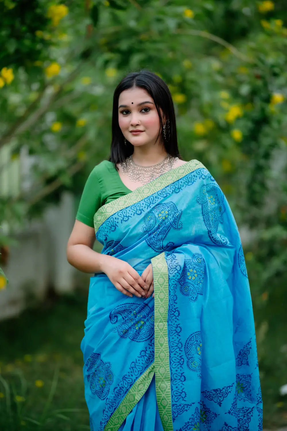 Cotton Haf silk Saree D-22