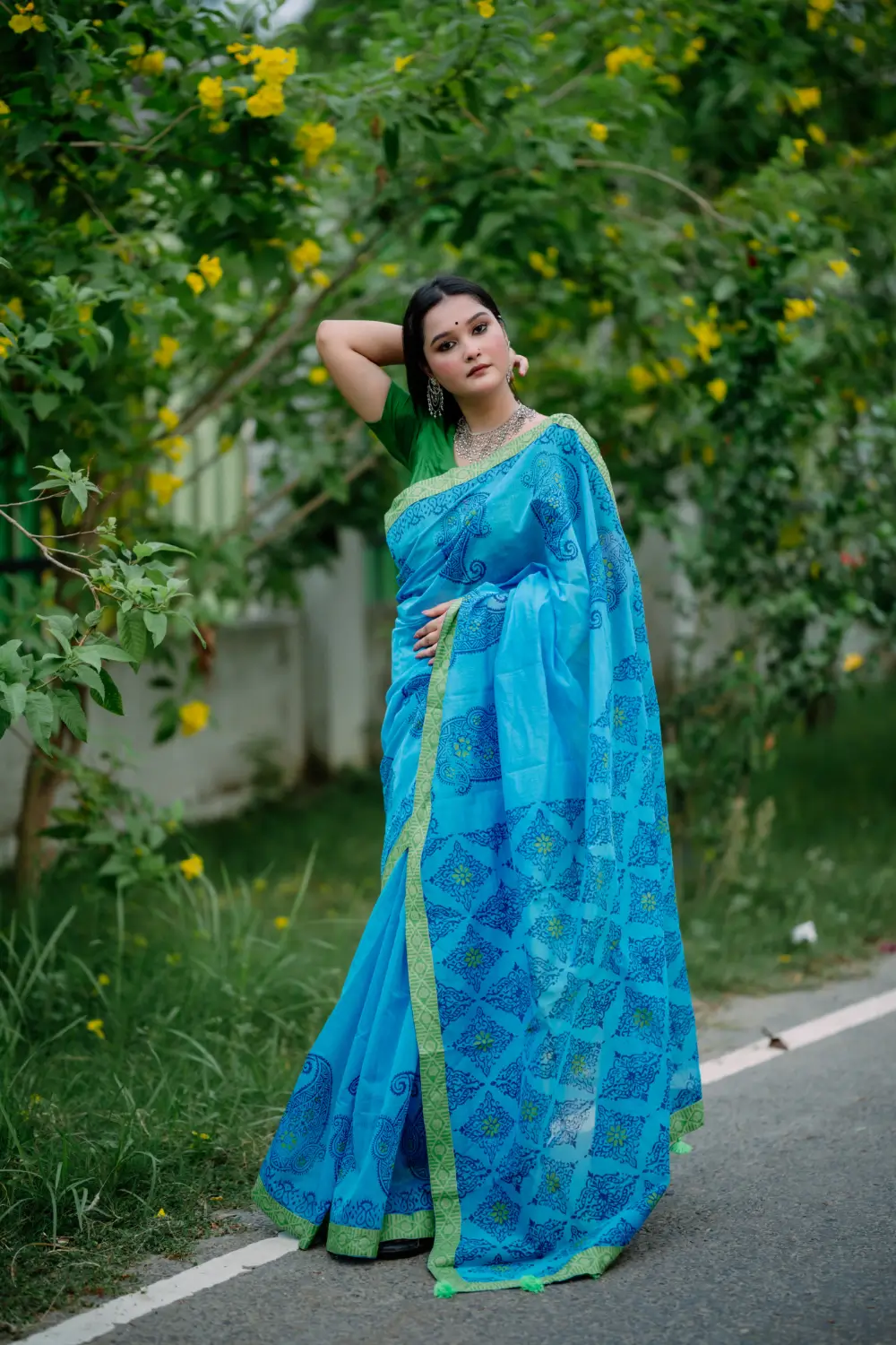 Cotton Haf silk Saree D-22