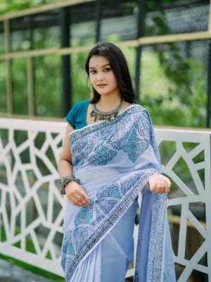 Cotton Haf silk Saree D-23