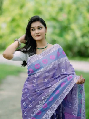 Cotton Haf silk Saree D-24