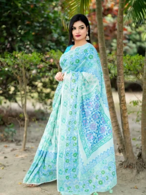 COTTON BLOCK PRINT SAREE