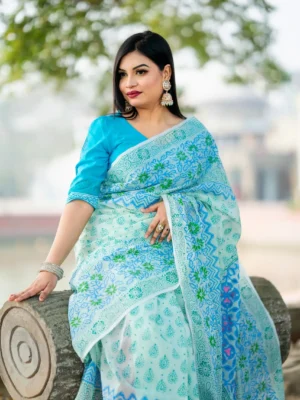 COTTON BLOCK PRINT SAREE