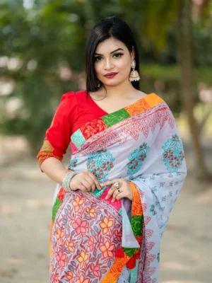 COTTON BLOCK PRINT SAREE