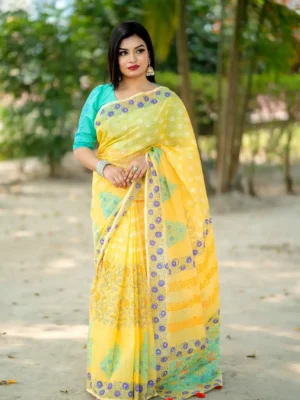 COTTON BLOCK PRINT SAREE D-08