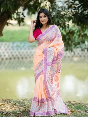 Cotton Haf silk Saree D-11