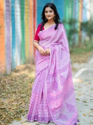 Cotton Haf silk Saree D-12