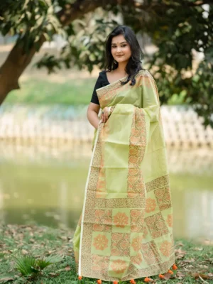 Cotton Haf silk Saree D-13