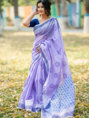 Cotton Haf silk Saree D-16