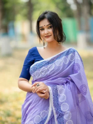 Cotton Haf silk Saree D-16
