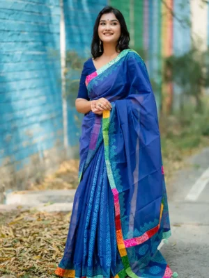 Cotton Haf silk Saree D-15