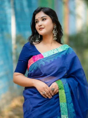 Cotton Haf silk Saree D-15