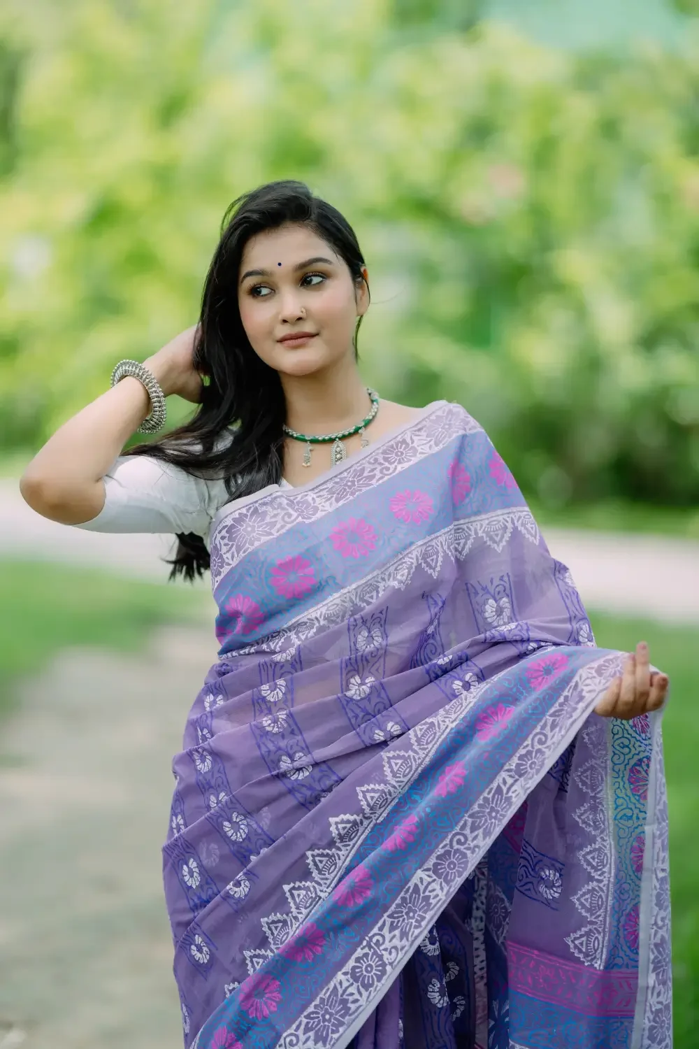 Cotton Haf silk Saree D-24