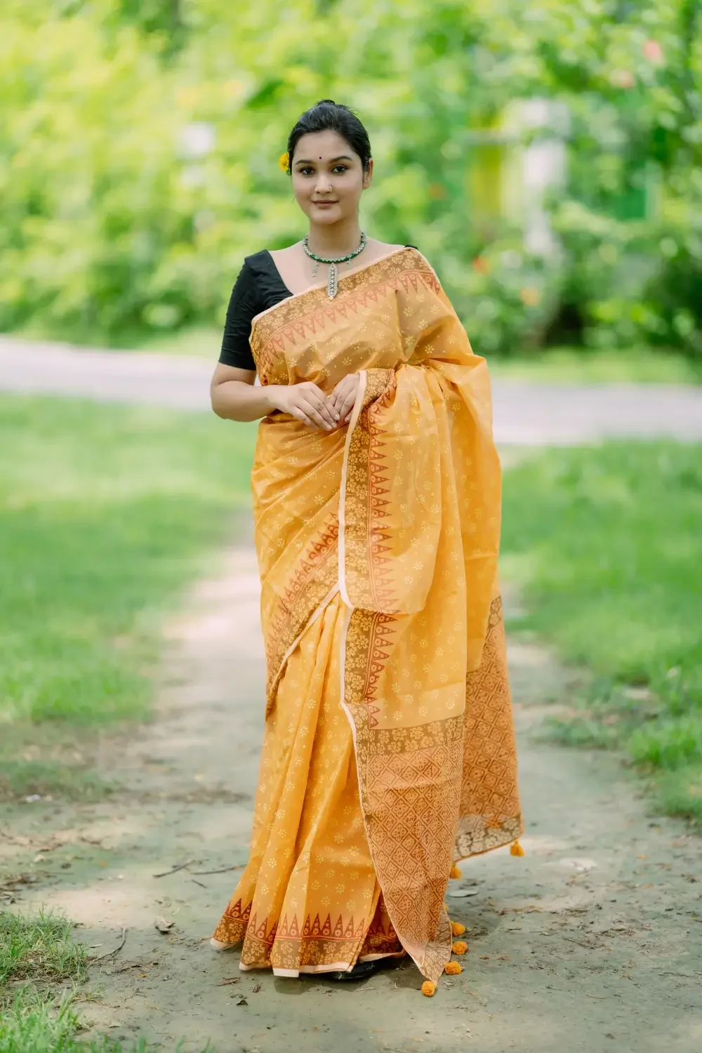 Cotton Haf silk Saree D-25